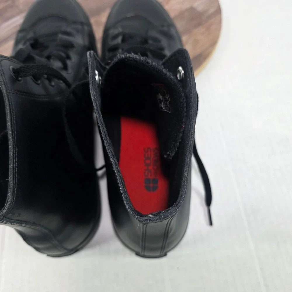 Shoes For Crews Pembroke High Top Slip Resistant Size 12 Black Leather Sneakers